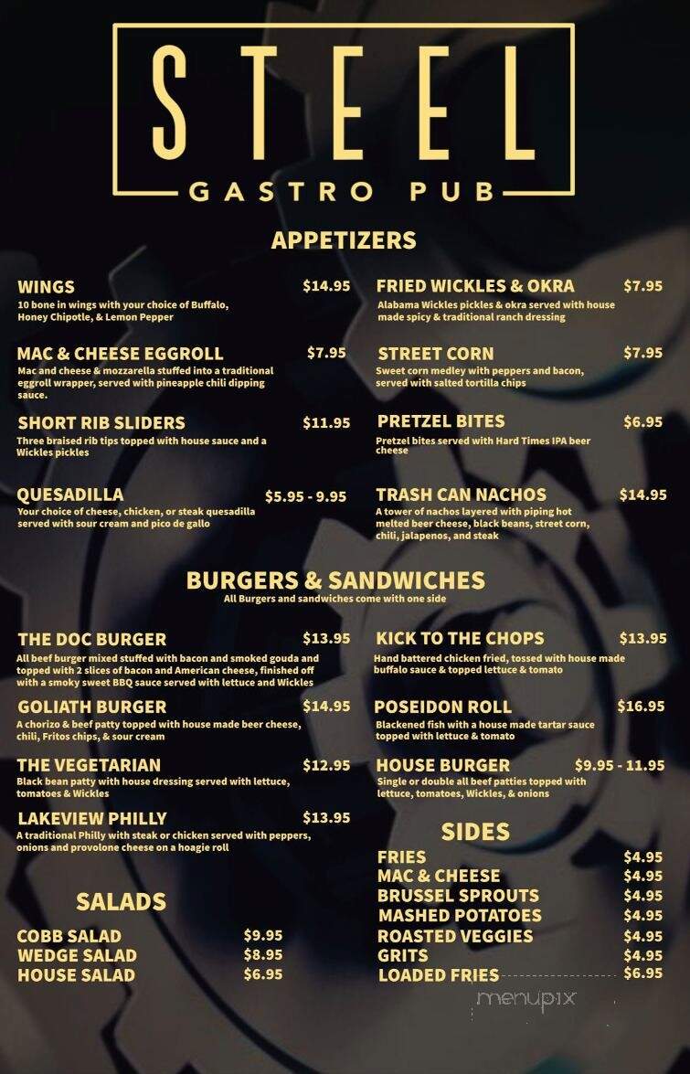Steel Gastropub - Birmingham, AL menu_pic