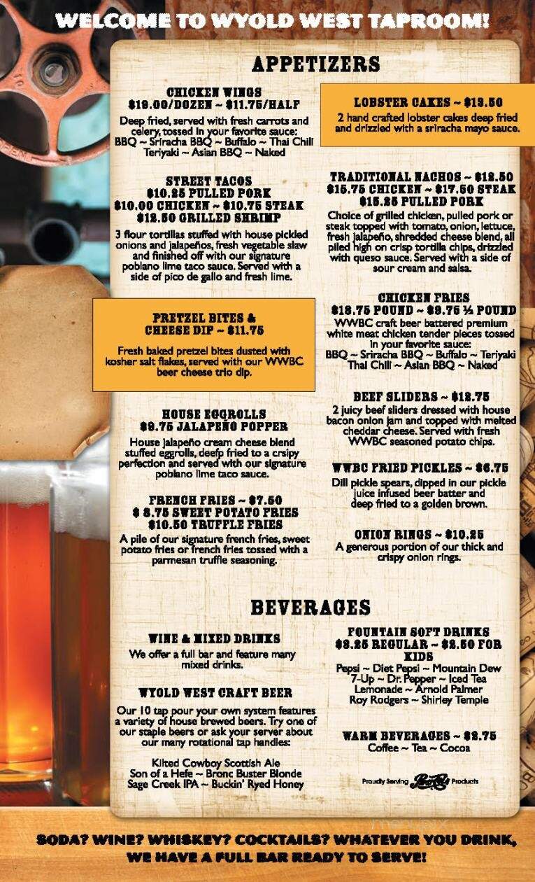 WYOld West Taproom - Cody, WY menu_pic