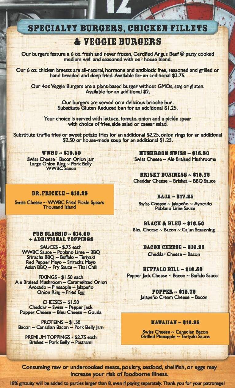 WYOld West Taproom - Cody, WY menu_pic