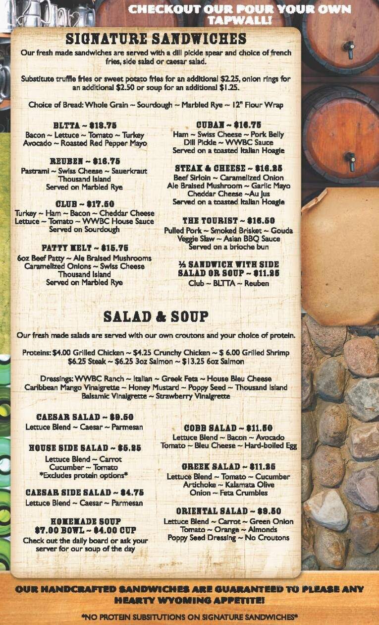 WYOld West Taproom - Cody, WY menu_pic