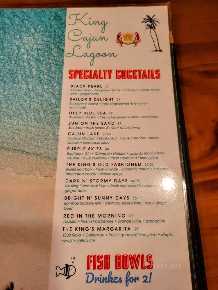 King Cajun Seafood & Bar - Warren, OH menu_pic