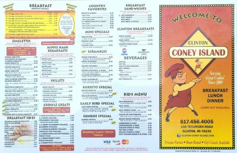 Clinton Coney Island - Clinton, MI menu_pic