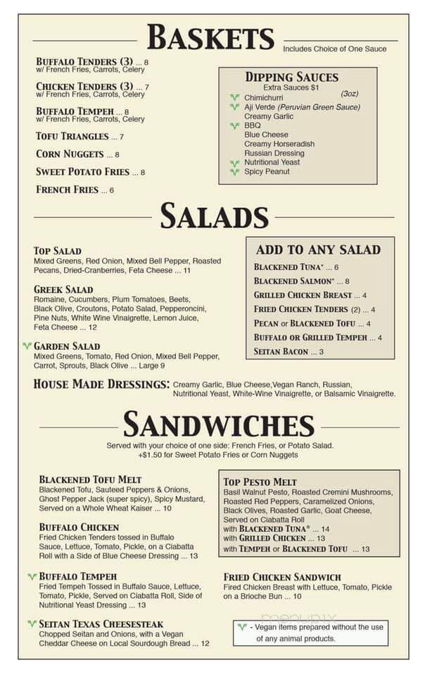 The Top - Gainesville, FL menu_pic
