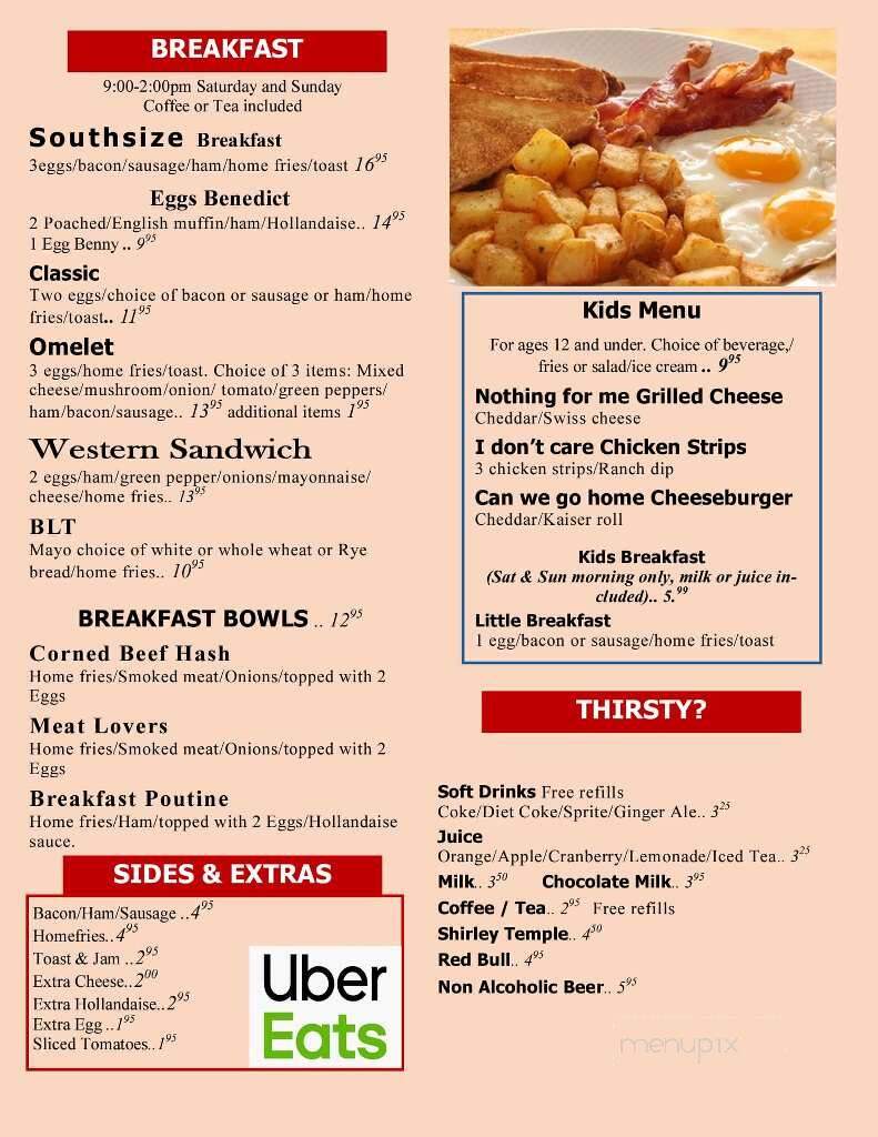 Southside Bar and Grill - Ottawa, ON menu_pic