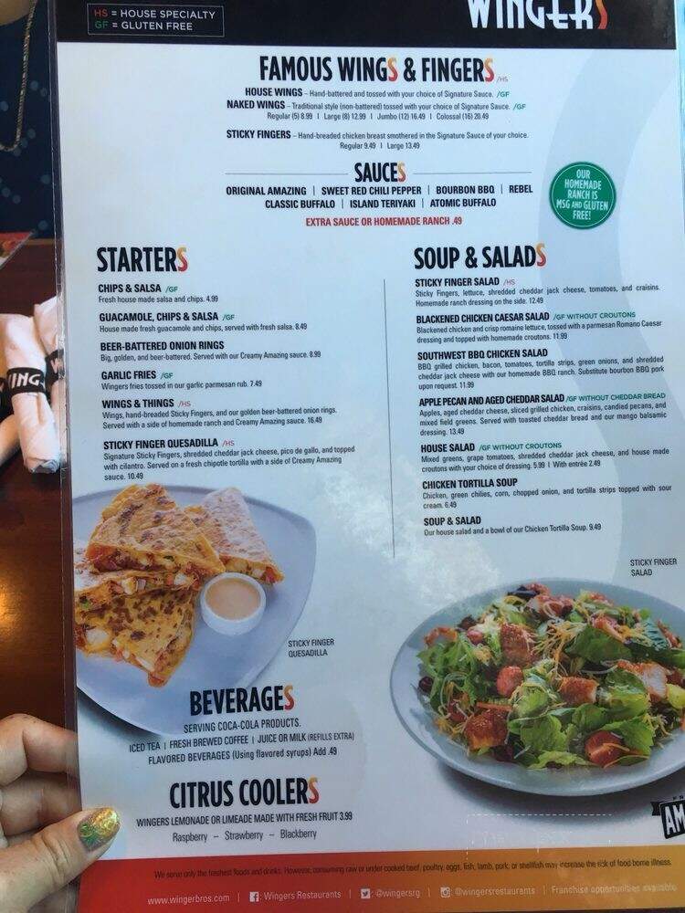 Wingers - Elko, NV menu_pic