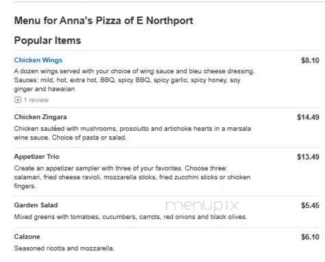 Anna's Pizza Of E Northport - East Northport, NY menu_pic