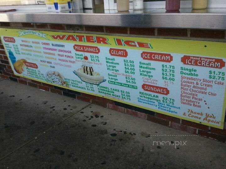 George's Water Ice - Upper Darby, PA menu_pic