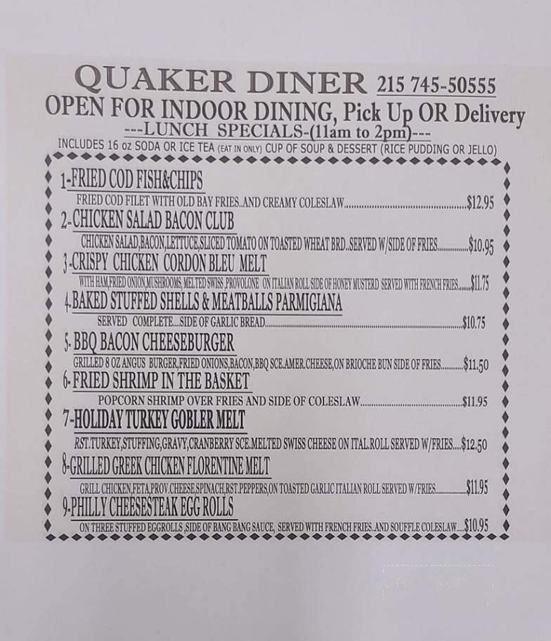 Quaker Diner - Philadelphia, PA