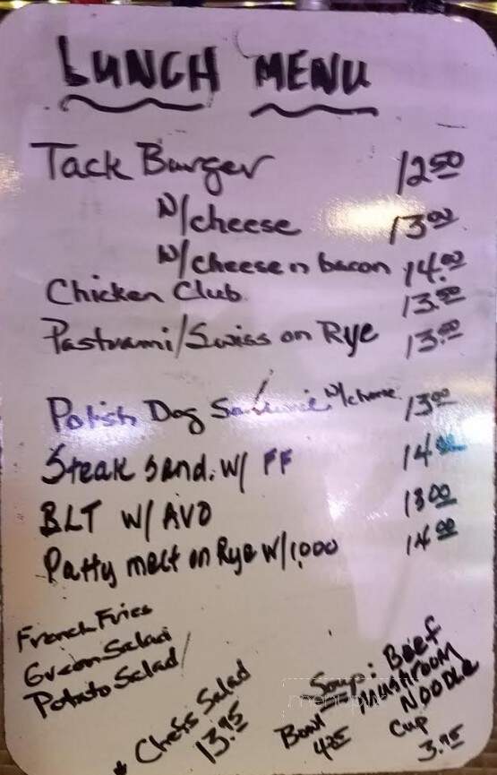 Tack Room Restaurant & Bar - Penn Valley, CA menu_pic