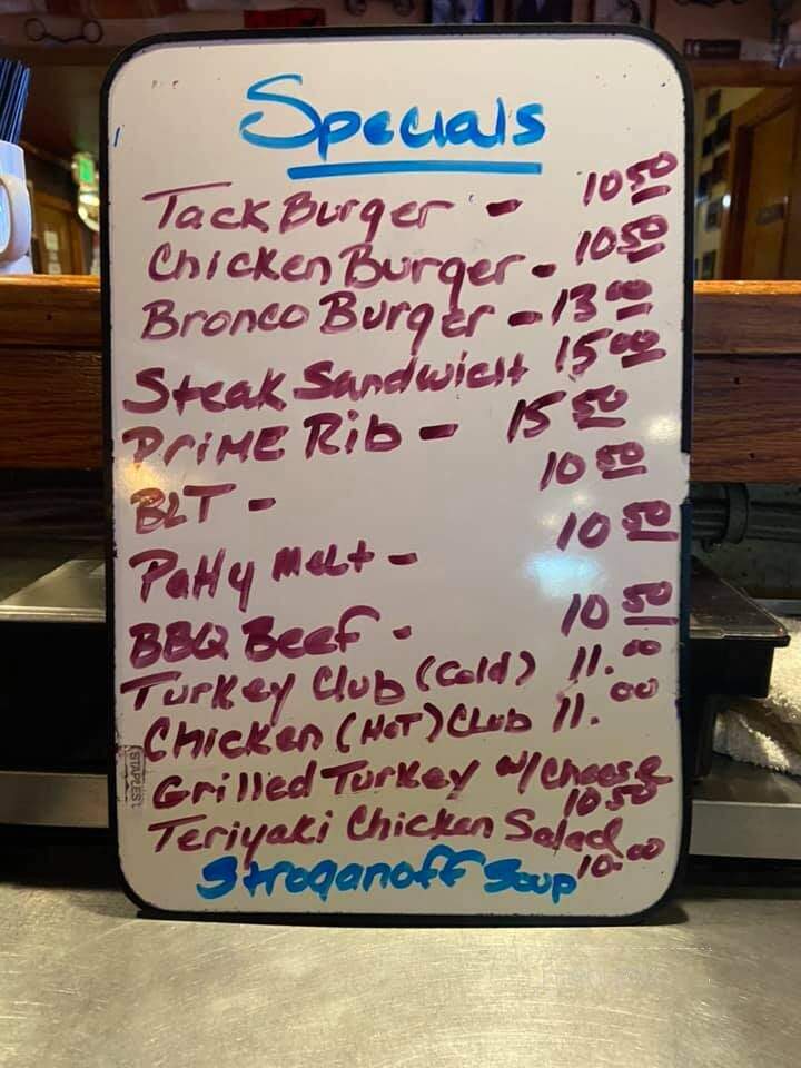 Tack Room Restaurant & Bar - Penn Valley, CA menu_pic
