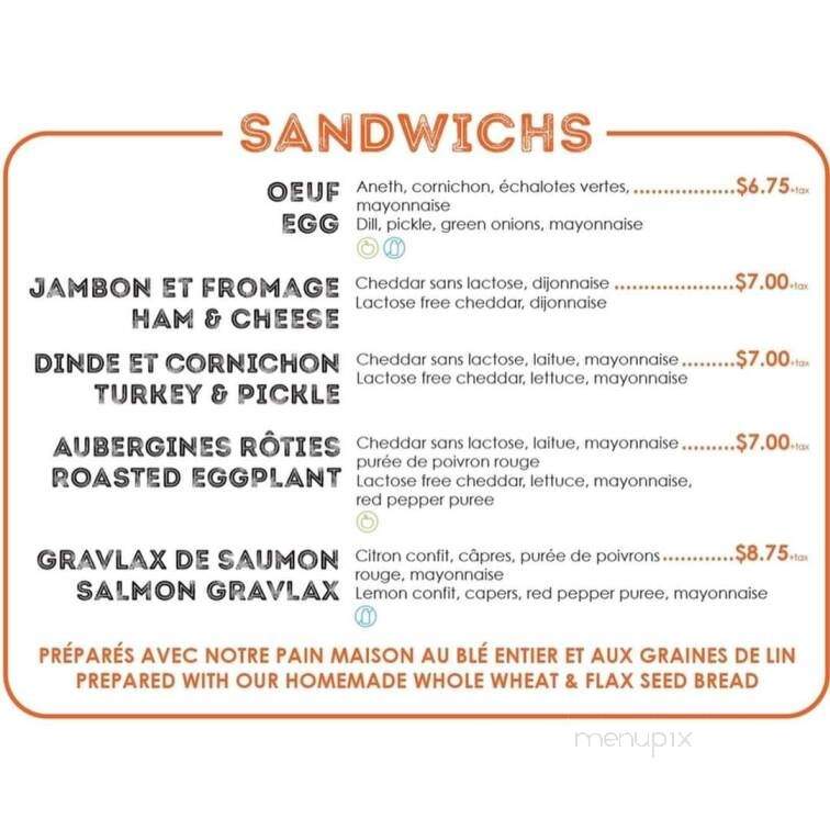 Cafe Marmelade - Pointe-Claire, QC menu_pic