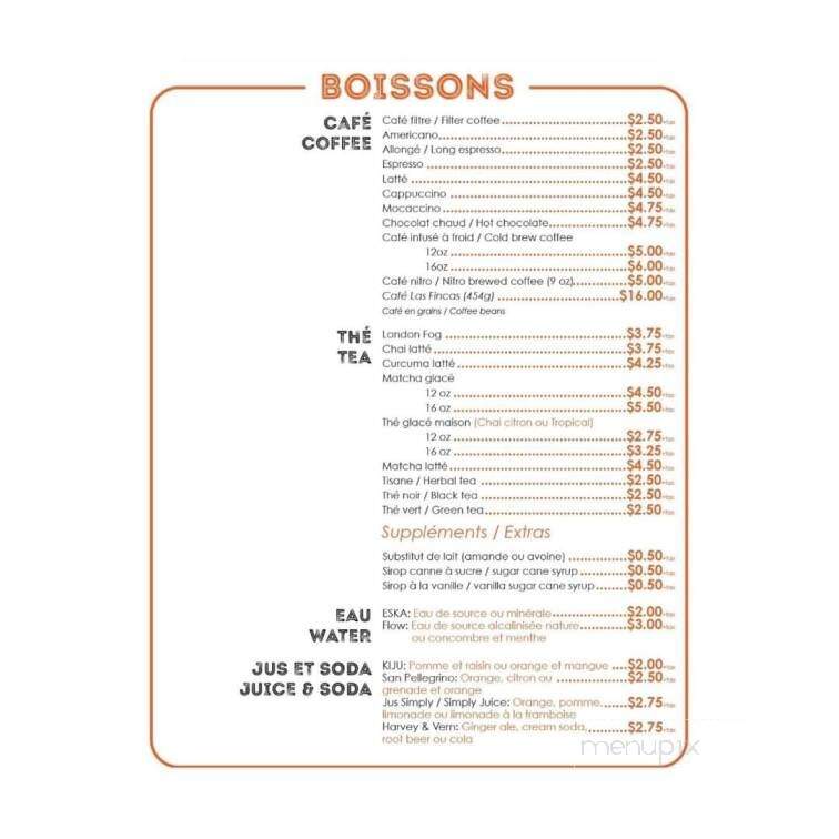 Cafe Marmelade - Pointe-Claire, QC menu_pic