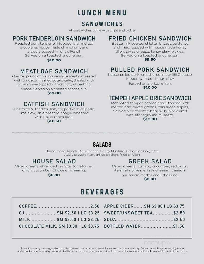 Headwaters Kitchen - Old Fort, NC menu_pic