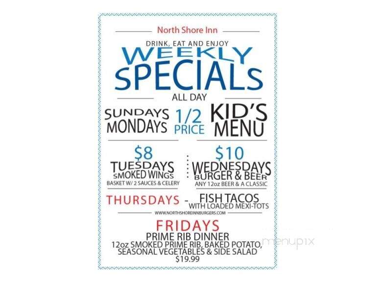North Shore Inn - Benton Harbor, MI menu_pic