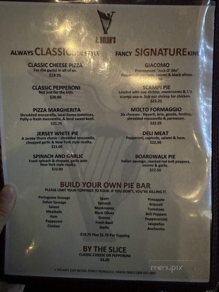J.J. Dolan's - Honolulu, HI menu_pic