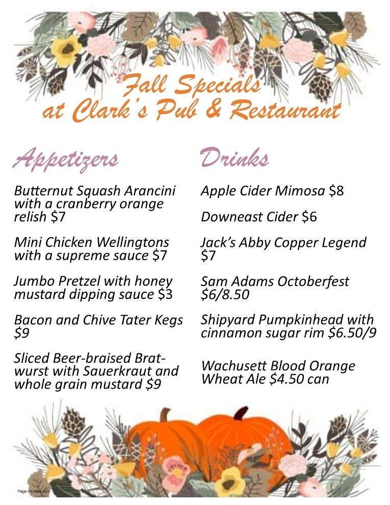 Westford Regency Inn - Westford, MA menu_pic