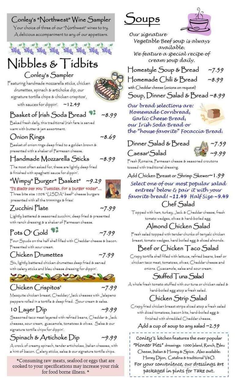 Conley's Place Restaurant - Spokane Valley, WA menu_pic