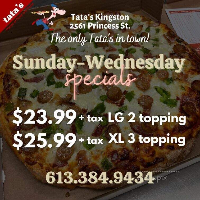 Tata's House Of Pizza & Pasta - Kingston, ON