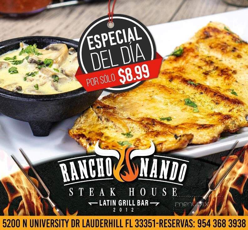 Rancho Nando Steak House - Lauderhill, FL menu_pic