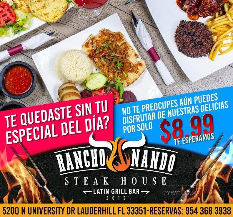 Rancho Nando Steak House - Lauderhill, FL menu_pic