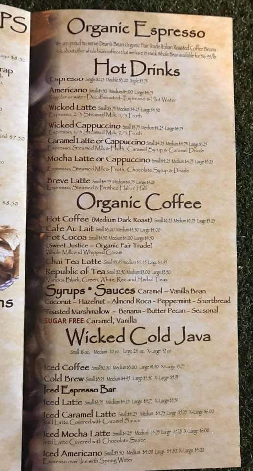 Wicked Loft - Whitman, MA menu_pic