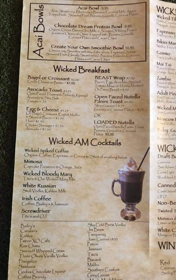 Wicked Loft - Whitman, MA menu_pic
