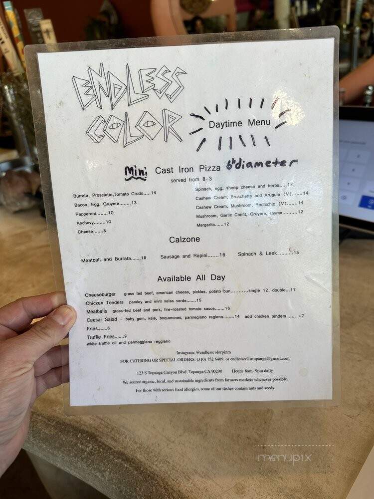 Endless Color - Topanga, CA menu_pic