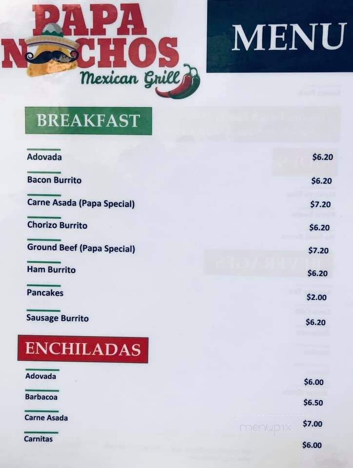 Papa Nachos - Bloomfield, NM menu_pic