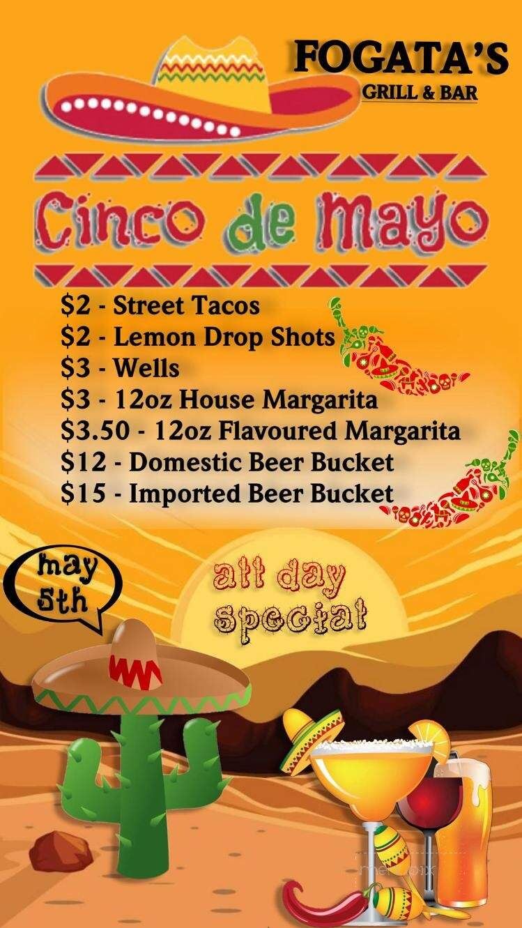 Fogata's Mexican Grill & Bar - Fulton, MS menu_pic