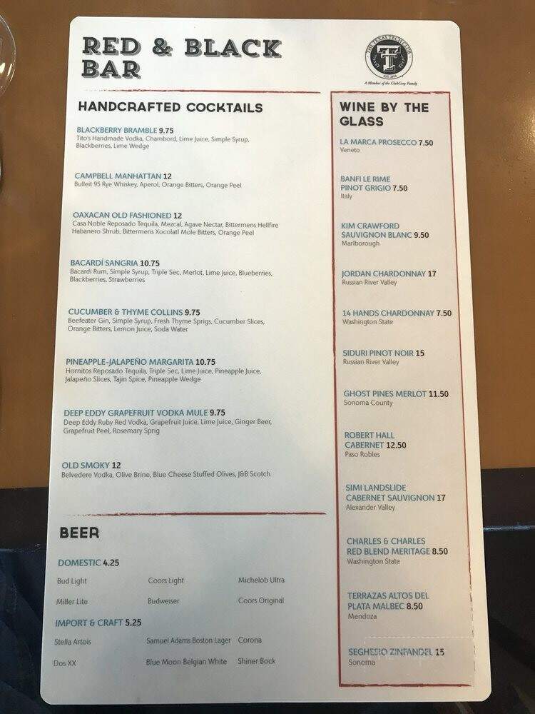Texas tech club - Lubbock, TX menu_pic