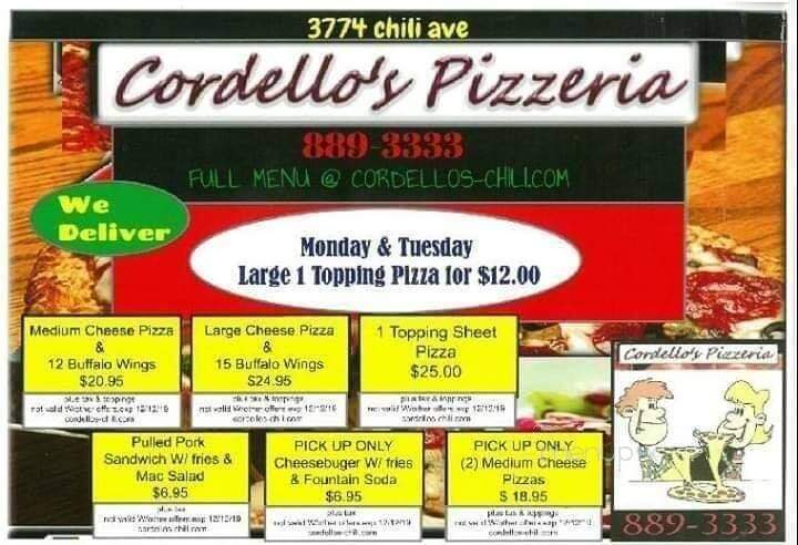 Cordello's Pizzeria - North Chili, NY