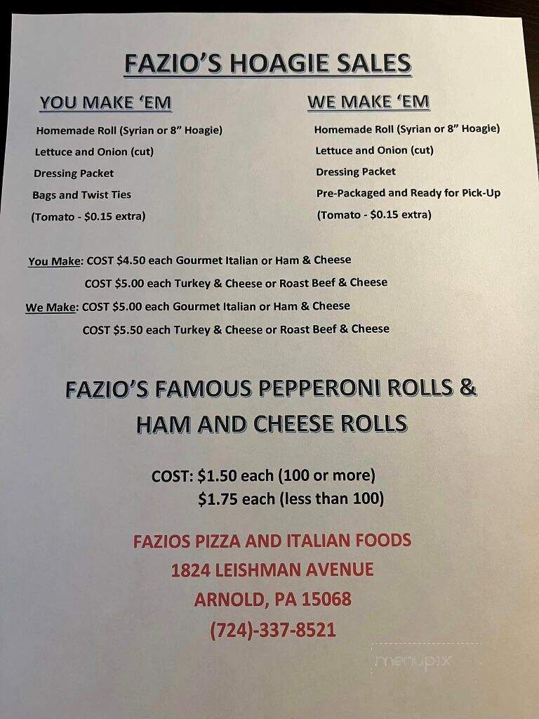 Fazio's Bakery - New Kensington, PA