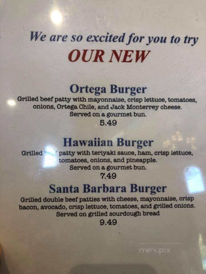 Tam's Burger #28 - Yucaipa, CA menu_pic
