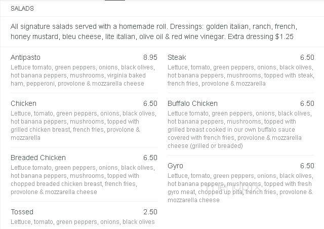 Mama Pepino's Pizza & Billiard - Glassport, PA menu_pic