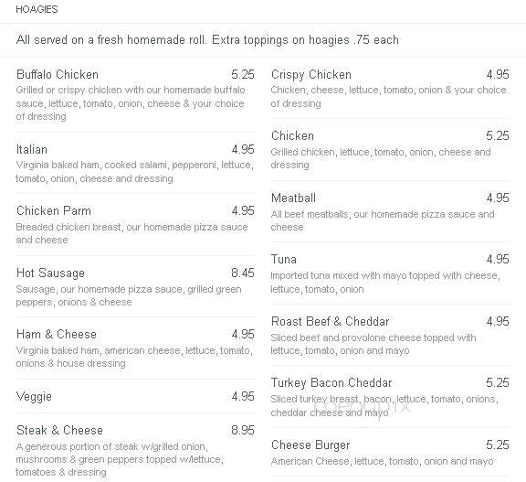 Mama Pepino's Pizza & Billiard - Glassport, PA menu_pic