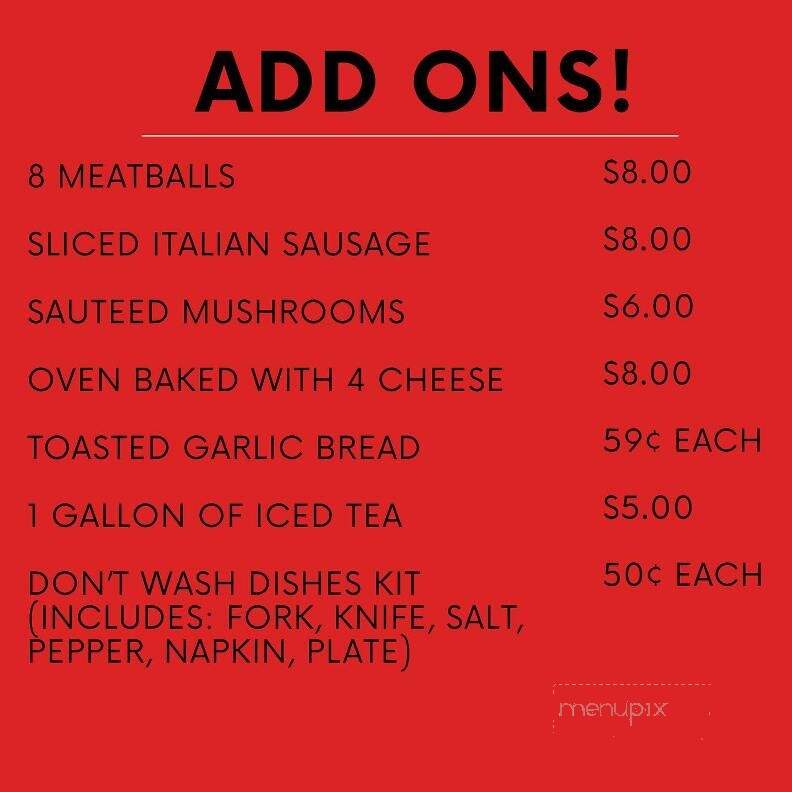 Tony's Pizza & Spaghetti - Cayce, SC menu_pic