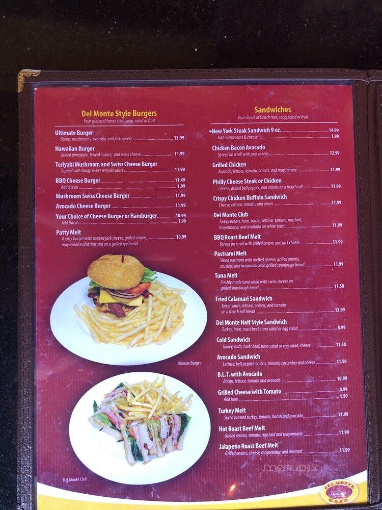 Del Monte Cafe - Seaside, CA menu_pic