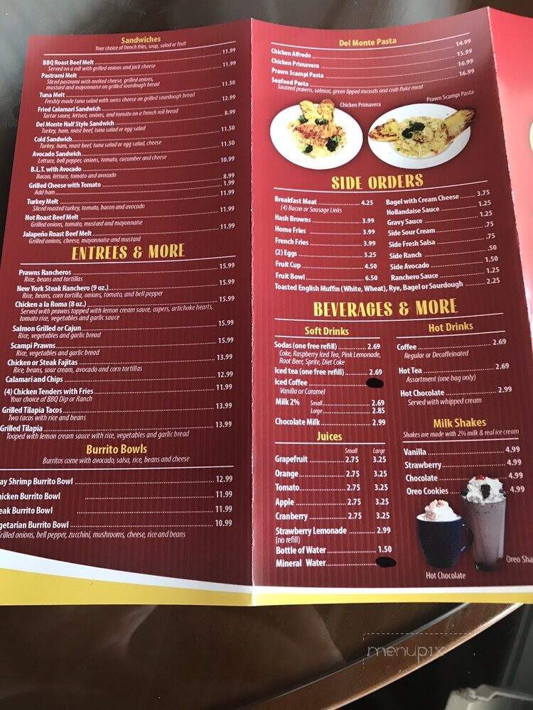 Del Monte Cafe - Seaside, CA menu_pic
