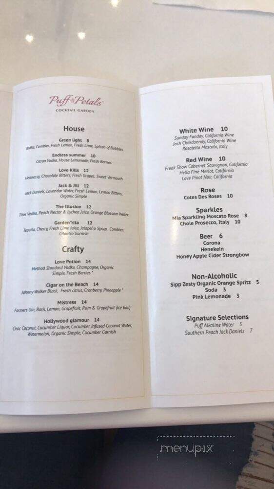 Puff & Petals Lounge - Atlanta, GA menu_pic