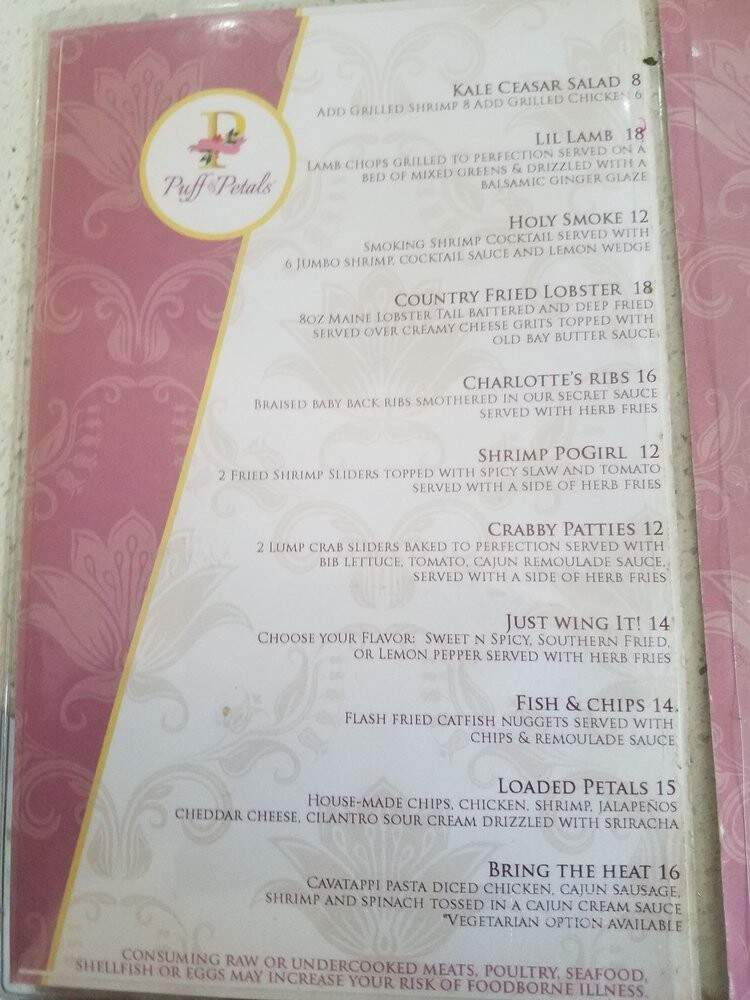 Puff & Petals Lounge - Atlanta, GA menu_pic