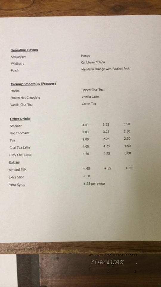 Henny's Coffee - Crosby, ND menu_pic
