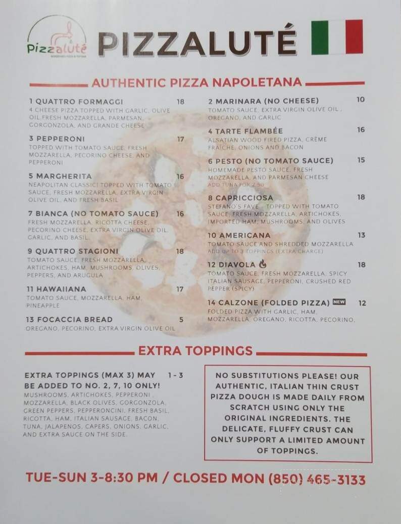 Pizzalute - Pensacola, FL menu_pic