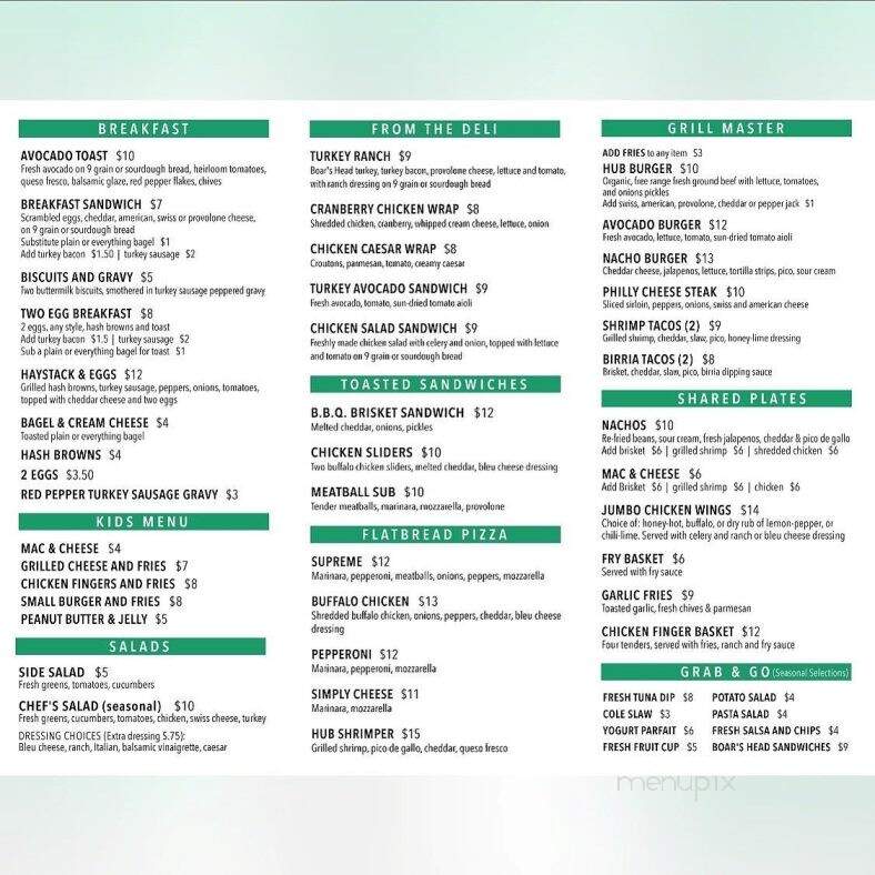 Emerald Hub - Panama City Beach, FL menu_pic