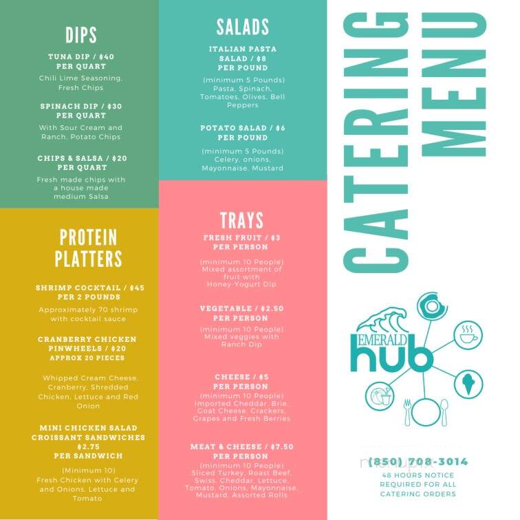 Emerald Hub - Panama City Beach, FL menu_pic