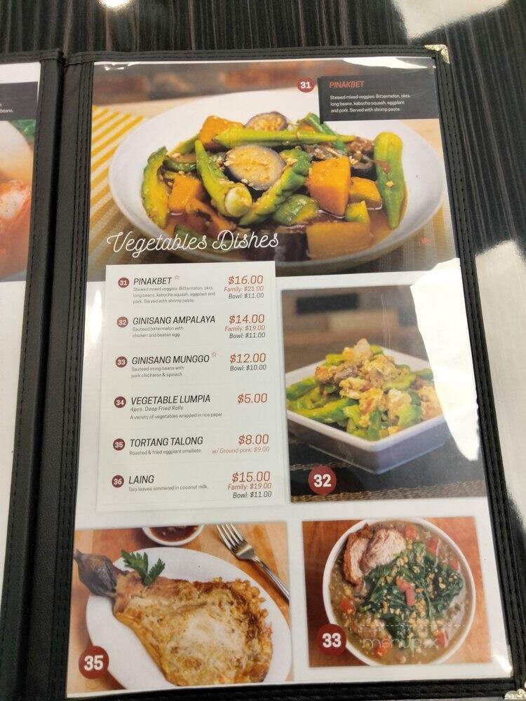Fil Cuisine - Lynnwood, WA menu_pic