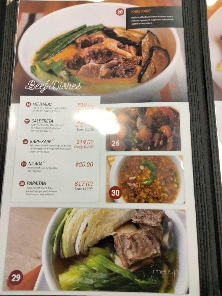 Fil Cuisine - Lynnwood, WA menu_pic