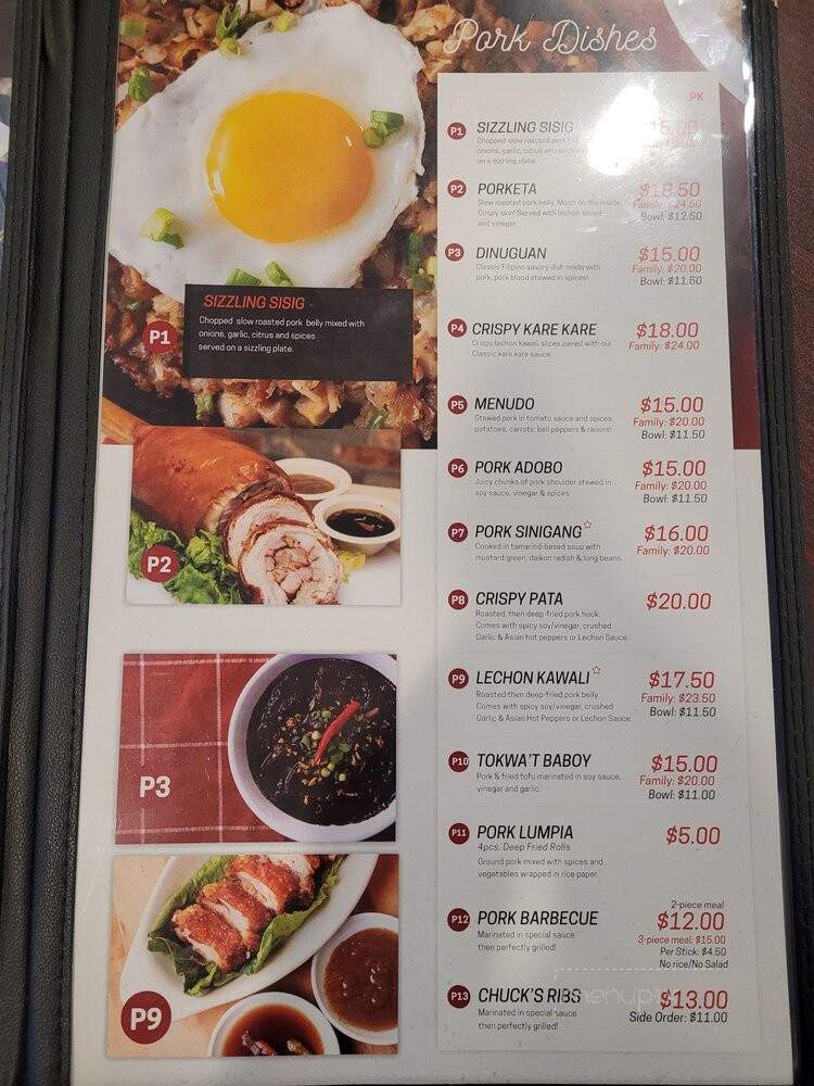 Fil Cuisine - Lynnwood, WA menu_pic