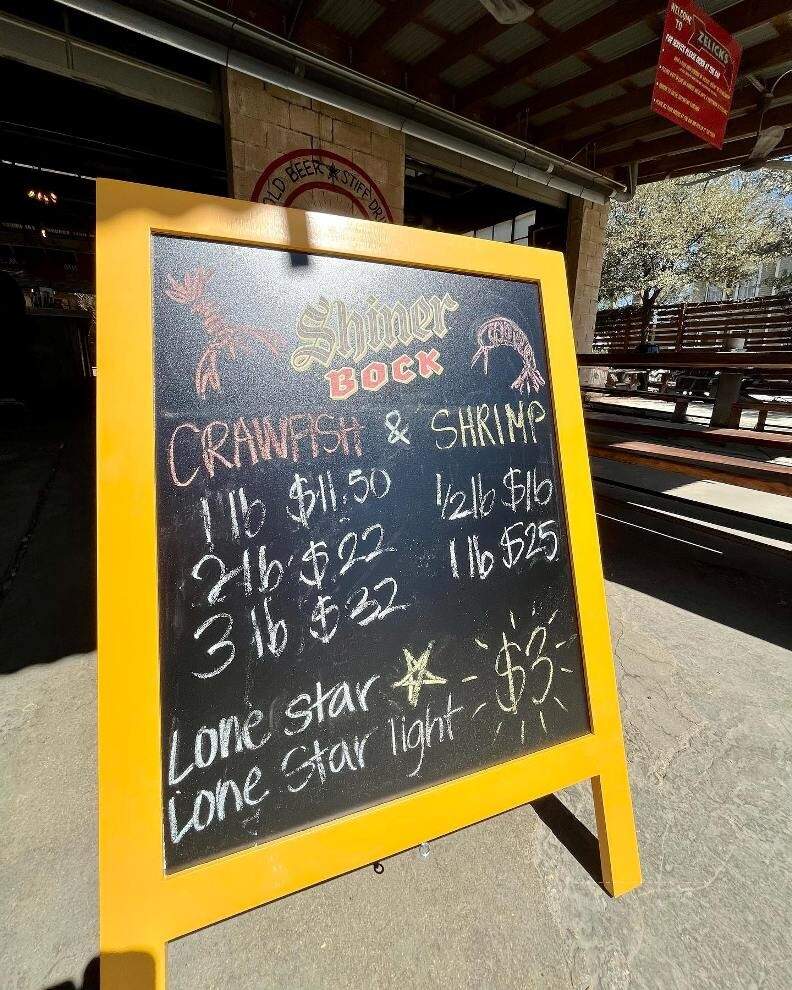 Zelick's Icehouse - San Marcos, TX menu_pic