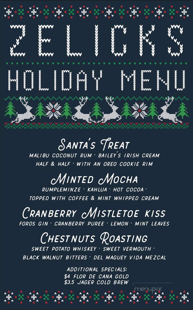 Zelick's Icehouse - San Marcos, TX menu_pic