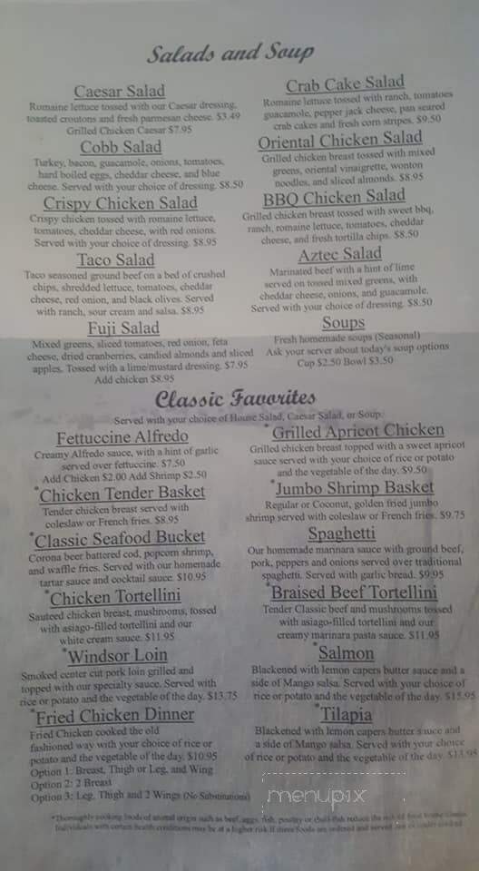 Classic's - Beatrice, NE menu_pic